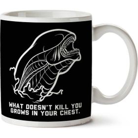Art Hediye Alien What Doesnt Kill You Grows In Your Chest Iki Tarafı Baskılı Kupa Bardak