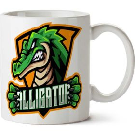 Art Hediye Alligator Timsah Iki Tarafı Baskılı Kupa