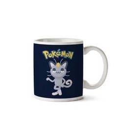 Art Hediye Alola Meowth Pokemon Sun Moon Iki Tarafı Baskılı Kupa