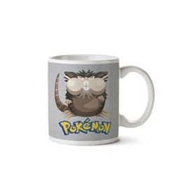 Art Hediye Alola Raticate Pokemon Sun Moon Iki Tarafı Baskılı Kupa