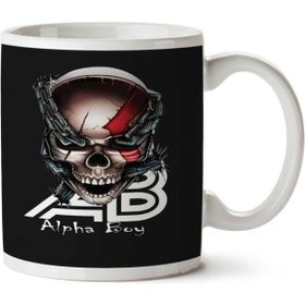 Art Hediye Alpha Boy Kuru Kafa 01 İki Tarafı Baskılı Kupa Bardak