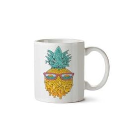 Art Hediye Ananas Yaz Iki Tarafı Baskılı Kupa