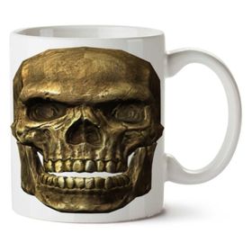 Art Hediye Ancient Travelers Skull Kuru Kafa İki Tarafı Baskılı Kupa Bardak