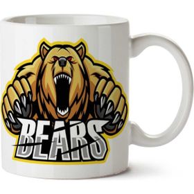 Art Hediye Angry Bears Pençe Ayı Iki Tarafı Baskılı Kupa
