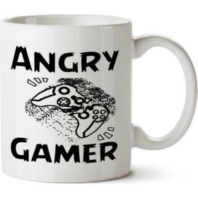 Art Hediye Angry Gamer Kol Iki Tarafı Baskılı Kupa