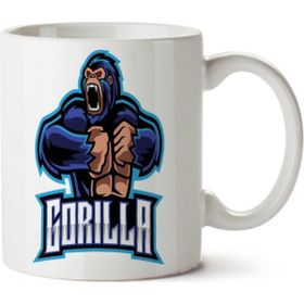 Art Hediye Angry Gorilla Iki Tarafı Baskılı Kupa
