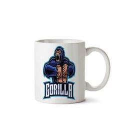 Art Hediye Angry Gorilla Iki Tarafı Baskılı Kupa