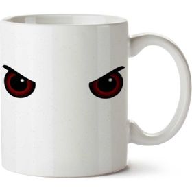 Art Hediye Angry Owl Eyes Iki Tarafı Baskılı Kupa
