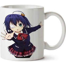 Art Hediye Anime Tek Göz Kadın İki Tarafı Baskılı Kupa Bardak