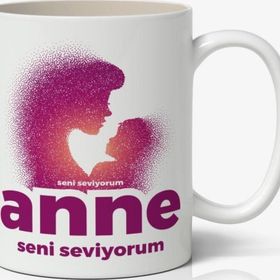 Art Hediye Anneler Günü Tasarımlı Yazılı Baskılı Kupa Bardak Baskılı Kahve Kupa