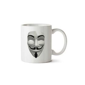 Art Hediye Anonymous Gülen Maske İki Tarafı Baskılı Kupa Bardak