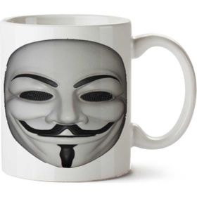 Art Hediye Anonymous-Mask-Png-Hd Iki Tarafı Baskılı Kupa
