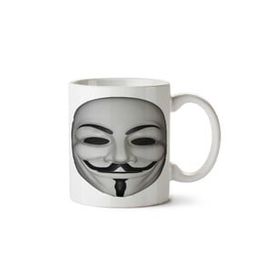 Art Hediye Anonymous-Mask-Png-Hd Iki Tarafı Baskılı Kupa
