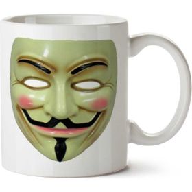 Art Hediye Anonymous-Mask-Png Iki Tarafı Baskılı Kupa