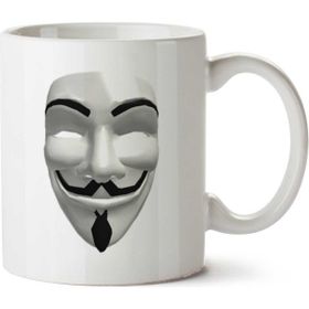 Art Hediye Anonymous Maske Iki Tarafı Baskılı Kupa