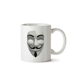 Art Hediye Anonymous Maske Iki Tarafı Baskılı Kupa