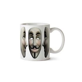 Art Hediye Anonymous Maskeler Iki Tarafı Baskılı Kupa