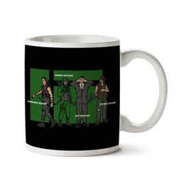 Art Hediye Archer Confusion Superhero Green Spy Zombie Iki Tarafı Baskılı Kupa Bardak