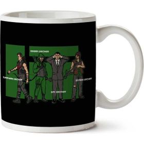 Art Hediye Archer Confusion Superhero Green Spy Zombie Iki Tarafı Baskılı Kupa Bardak