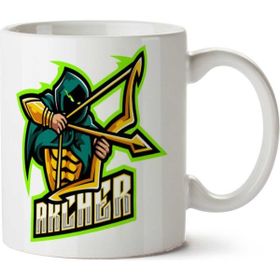 Art Hediye Archer Ok Iki Tarafı Baskılı Kupa Bardak