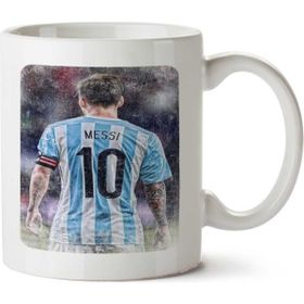 Art Hediye Argentina De Messi Iki Tarafı Baskılı Kupa Bardak