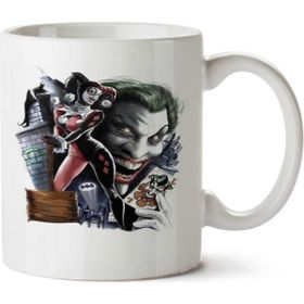 Art Hediye Arlequina-Coringa Joker Iki Tarafı Baskılı Kupa Bardak