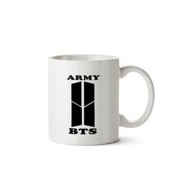 Art Hediye Army Bts Logo Iki Tarafı Baskılı Kupa Bardak