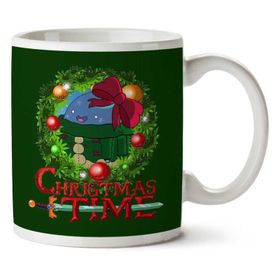 Art Hediye Art HediyeAdventure Christmas Time Wreath Bow Cartoon Network Iki Tarafı Baskılı Kupa Bardak