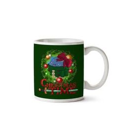 Art Hediye Art HediyeAdventure Christmas Time Wreath Bow Cartoon Network Iki Tarafı Baskılı Kupa Bardak