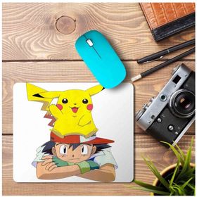 Art Hediye Ash Pokemon Pikachu Baskılı 23x19 cm Mouse Pad