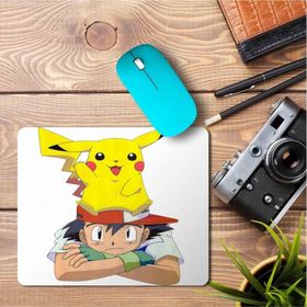 Art Hediye Ash Pokemon Pikachu Baskılı 23x19 cm Mouse Pad