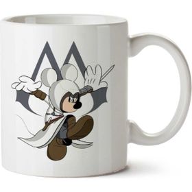 Art Hediye Assassin Mickey Assassins Creed Mouse.png Iki Tarafı Baskılı Kupa