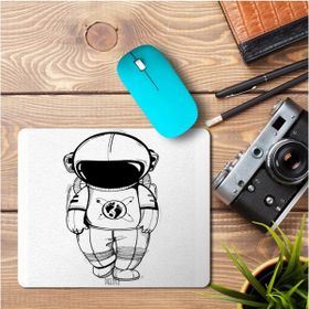 Art Hediye Astronot Ayak İzleri Baskılı 23x19 cm Mouse Pad
