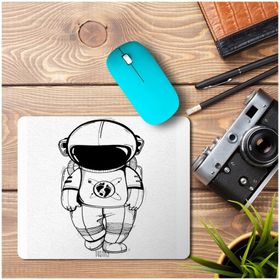 Art Hediye Astronot Ayak İzleri Baskılı 23x19 cm Mouse Pad