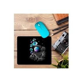 Art Hediye Astronot Baloncuklar Kabarcıklar Baskılı 23x19 cm Mouse Pad