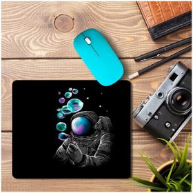 Art Hediye Astronot Baloncuklar Kabarcıklar Baskılı 23x19 cm Mouse Pad