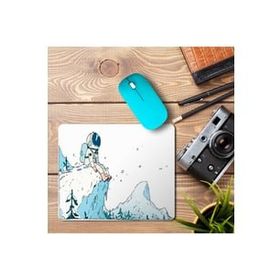 Art Hediye Astronot Dağ ve Kar Baskılı 23x19 cm Mouse Pad