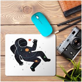 Art Hediye Astronot Gezegenler Baskılı 23x19 cm Mouse Pad