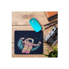 Art Hediye Astronot Gezegenlerde Sallanan Astronot Baskılı 23x19 cm Mouse Pad