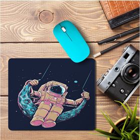 Art Hediye Astronot Gezegenlerde Sallanan Astronot Baskılı 23x19 cm Mouse Pad
