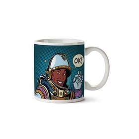 Art Hediye Astronot Herşey Yolunda Ok Iki Tarafı Baskılı Kupa Bardak