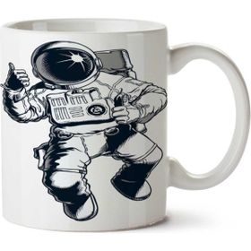 Art Hediye Astronot Okey İki Tarafı Baskılı Kupa