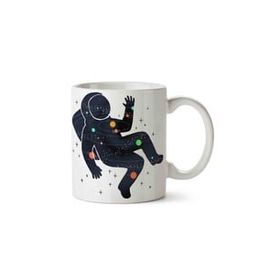 Art Hediye Astronot Uçan Astronot Uzay İki Tarafı Baskılı Kupa Bardak