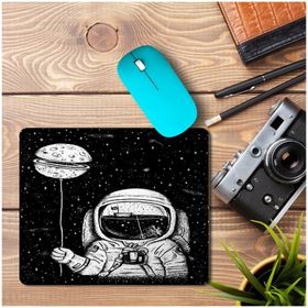 Art Hediye Astronot Uzay Baskılı 23x19 cm Mouse Pad