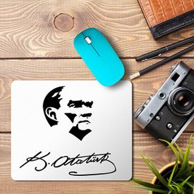 Art Hediye Atatürk Dizayn Baskılı 23x19 cm Mouse Pad
