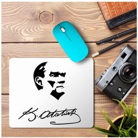 Art Hediye Atatürk İmza Baskılı 23x19 cm Mouse Pad