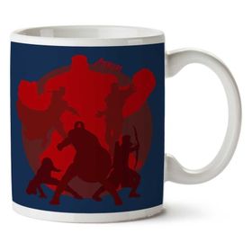 Art Hediye Avenger Silhouette Hulk Captain America Iron Man Hawkeye Black Widow Thor İki Tarafı Baskılı Kupa Bardak
