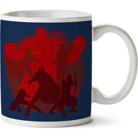 Art Hediye Avenger Silhouette Hulk Captain America Iron Man Hawkeye Black Widow Thor İki Tarafı Baskılı Kupa Bardak