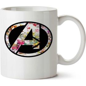 Art Hediye Avengers Flowers.png Iki Tarafı Baskılı Kupa Bardak