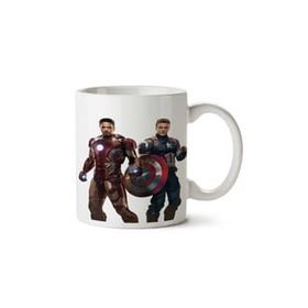 Art Hediye Avengers Iron Man Captain America.png Iki Tarafı Baskılı Kupa Bardak